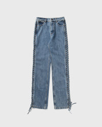 Rotate Birger Christensen Laced Straight LEG Jeans blue