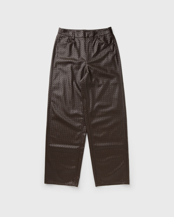 ROTATE Birger Christensen WIDE LEG 5 POCKET PANTS brown