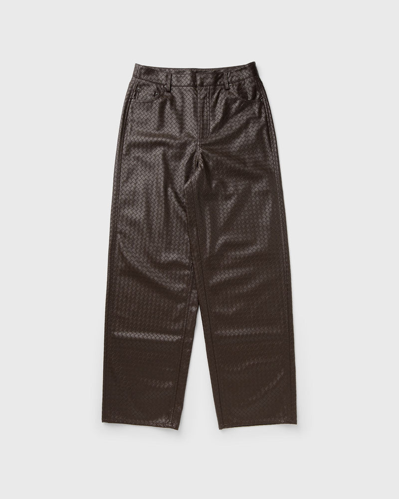 ROTATE Birger Christensen WIDE LEG 5 POCKET PANTS brown