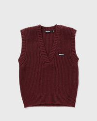 Rotate Birger Christensen Knit V-Neck Vest Red