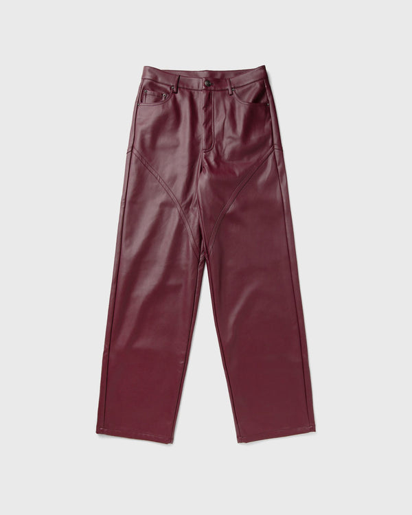 ROTATE Birger Christensen MID WAISTED PIPING PANTS red