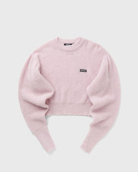 Rotate Birger Christensen Knit Puff Crewneck Pink