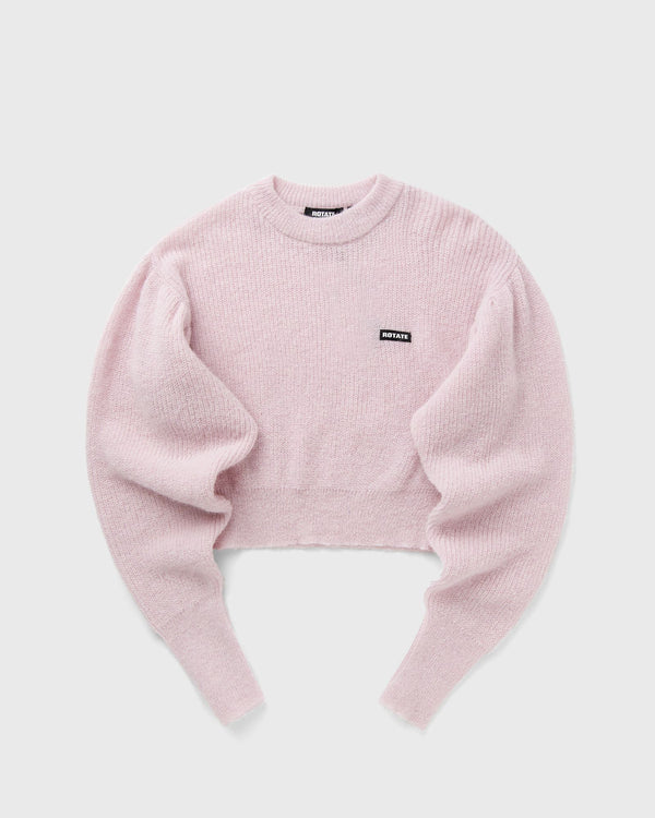 ROTATE Birger Christensen KNIT PUFF CREWNECK pink