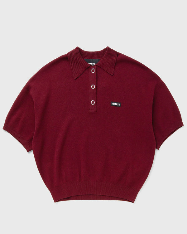 ROTATE Birger Christensen SLINKY KNIT POLO red