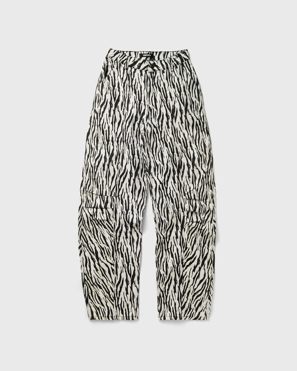 ROTATE Birger Christensen PRINTED TWILL CARGO PANTS black|white