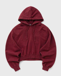 Rotate Birger Christensen Terry Back Cropped Hoodie Red