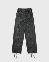 Rotate Birger Christensen Denim Laced Leg Pants Black