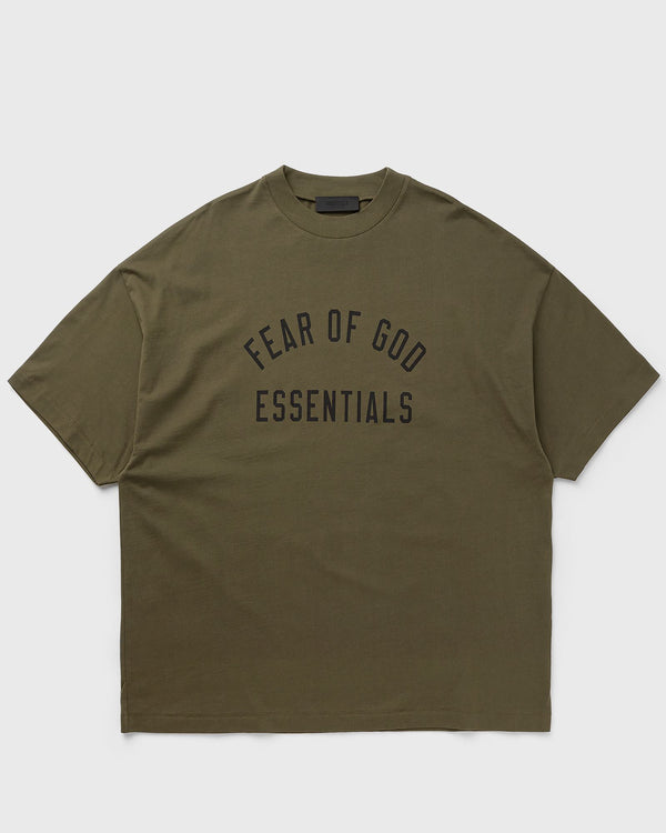 Fear of God Essentials JERSEY CREWNECK TEE green