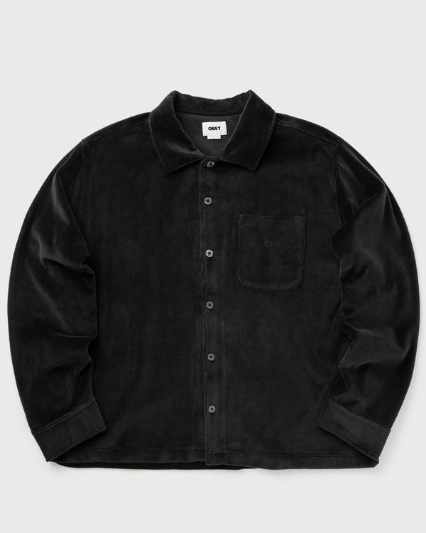 Obey Capital button up shirt ls black