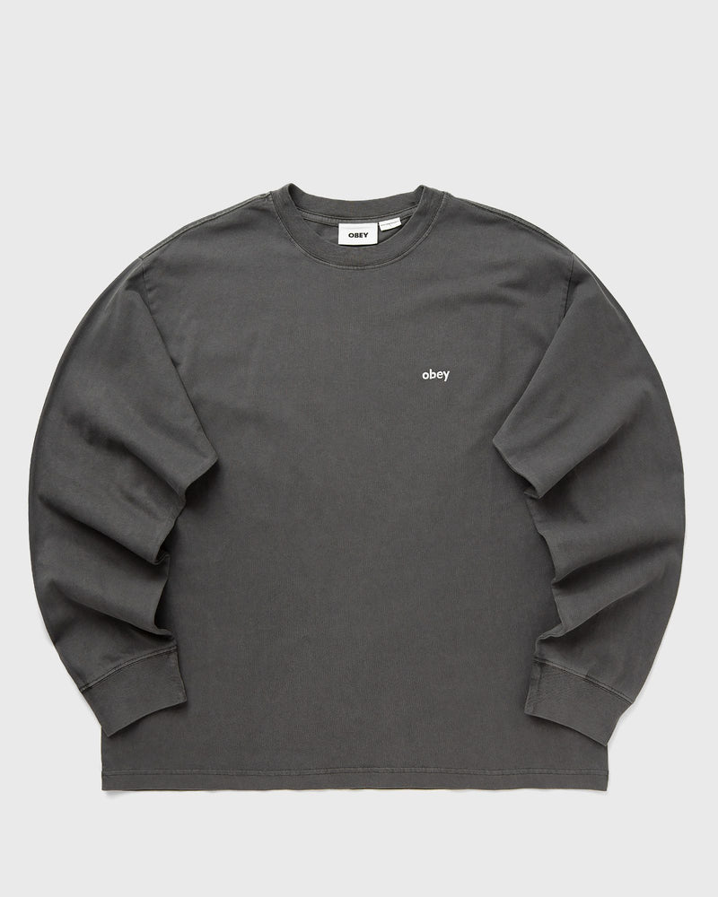 Obey LOWERCASE PIGMENT TEE LS grey
