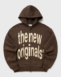 The New Originals Big Logo Zip Up Hoodie Brown