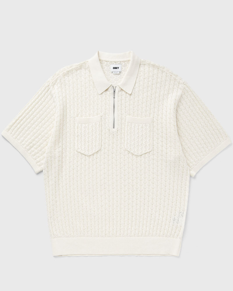 Obey GRANT QUATER ZIP SWEATER brown