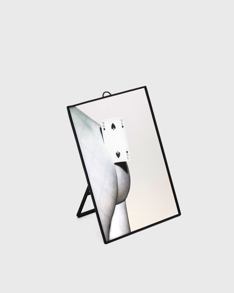 Seletti Toiletpaper Mirror - TWO OF Spades black