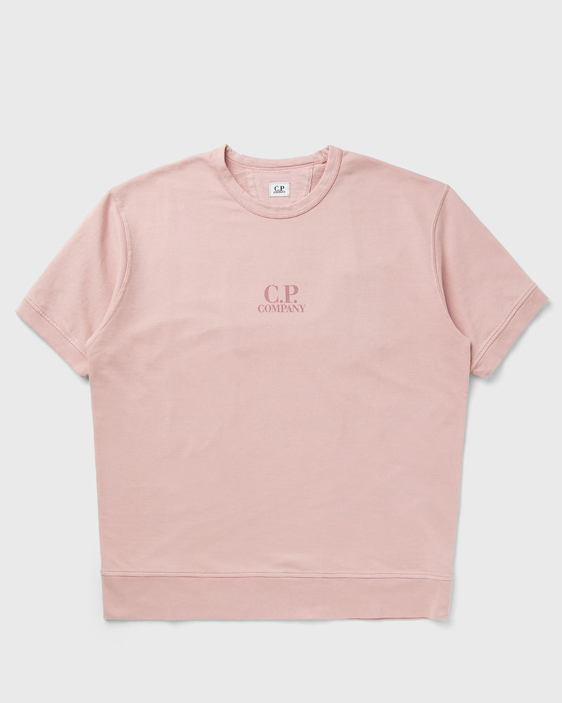 C.P. Company LIGHT FLEECE SHORT SLEEVE SWEATSHIRT pink