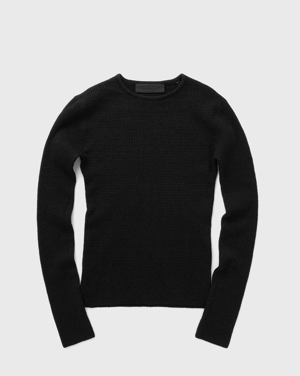 Fear of God Essentials WAFFLE FITTED LONG SLEEVE SWEATER black