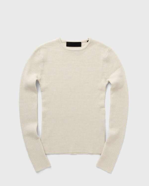 Fear of God Essentials WAFFLE FITTED LONG SLEEVE SWEATER beige