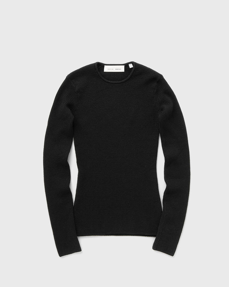 Fear Of God Essentials Wmns Waffle Long Sleeve Top Black