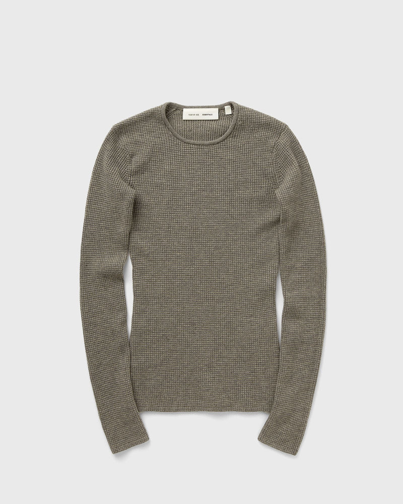 Fear Of God Essentials Wmns Waffle Long Sleeve Top Grey