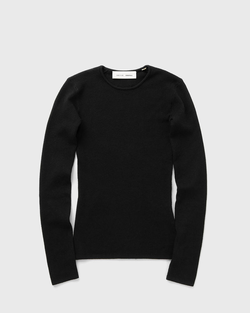 Fear Of God Essentials Wmns Rib Long Sleeve Top Black