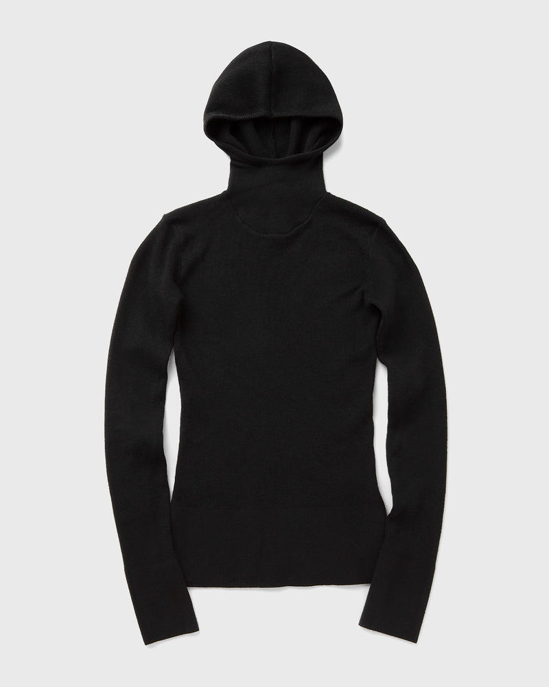 Fear Of God Essentials Wmns Long Sleeve Hooded Rib Top Black