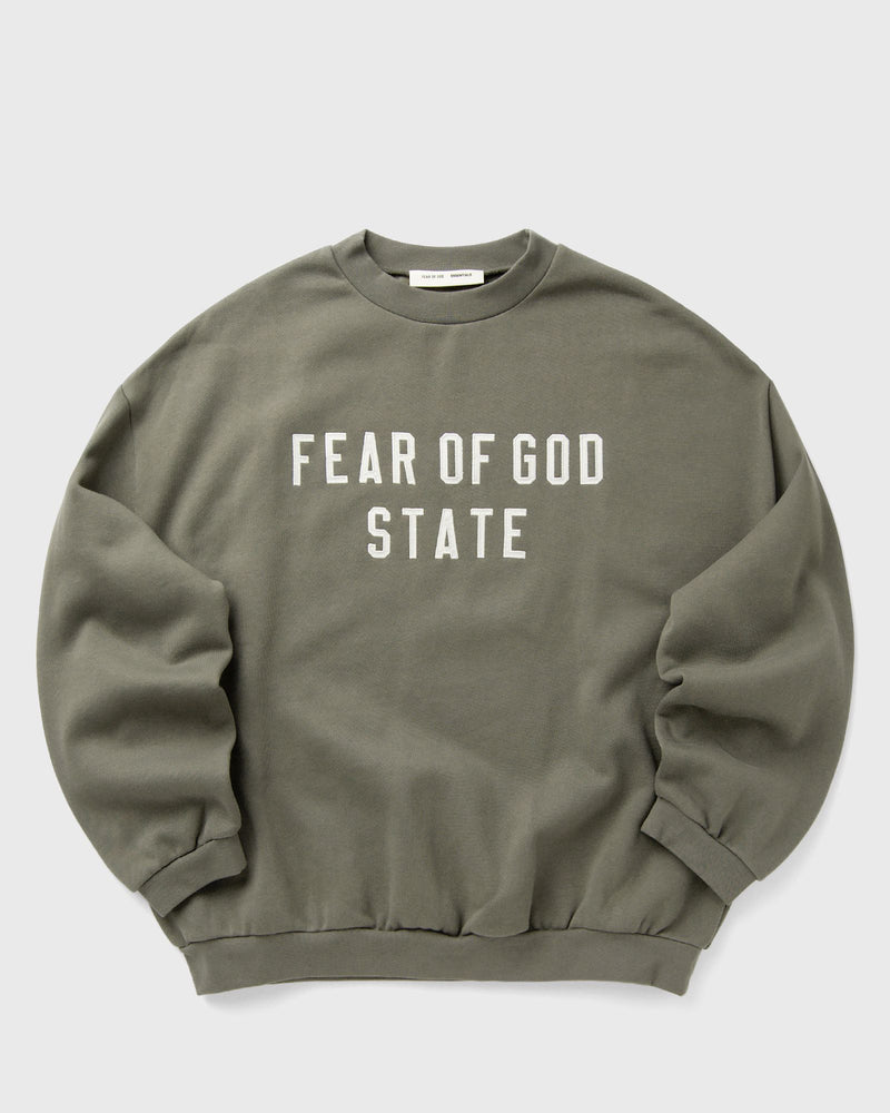 Fear of God Essentials 90'S FIT FLEECE CREWNECK green