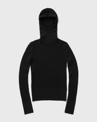 Fear of God Essentials Womens Waffle Long Sleeve Hoodie Black