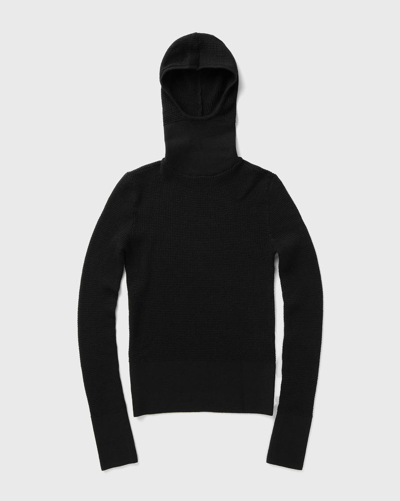 Fear of God Essentials WMNS WAFFLE LONG SLEEVE HOODIE black