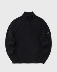 C.P. Company Fleece Knit Half Zip Sweater black