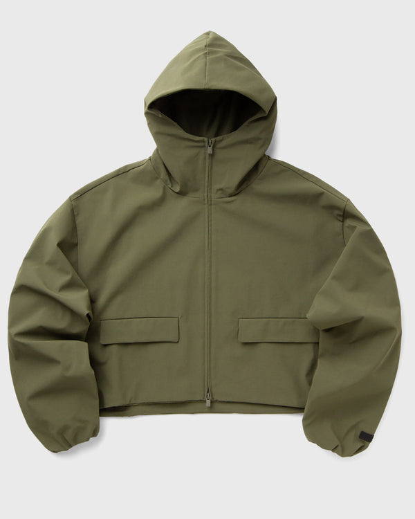 Fear of God Essentials BONDED NYLON HOODED ANORAK green