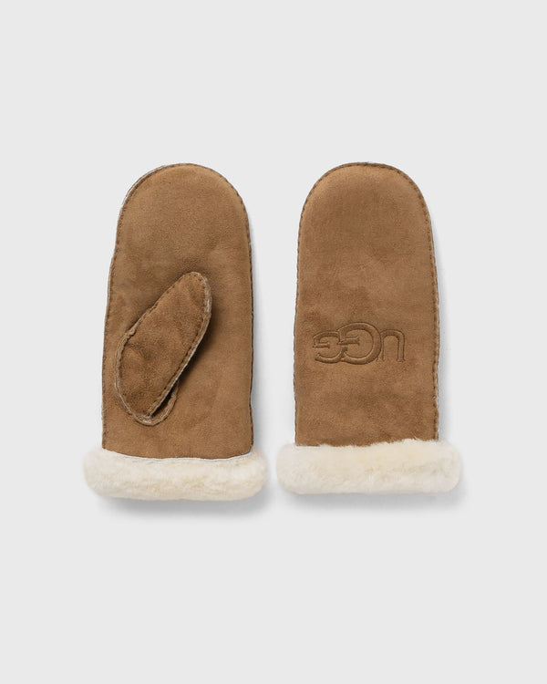 Ugg WMNS SHEEPSKIN EMBROIDER MITTEN brown