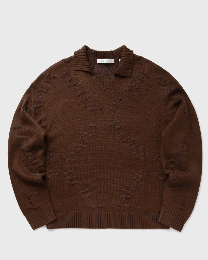 Daily Paper DIAMOND KNIT SWEATER brown