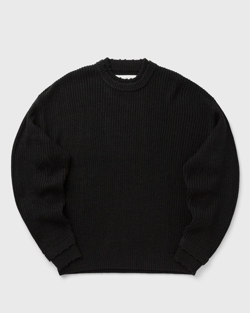 New Amsterdam LOGO KNIT RAW EDGE black