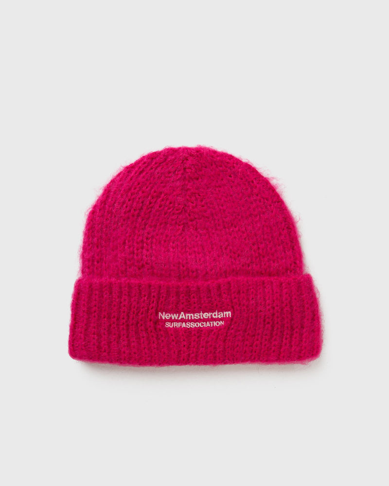 New Amsterdam Fuzzy LOGO Beanie pink