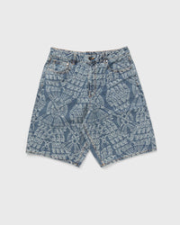 Daily Paper Macrame Denim Shorts blue