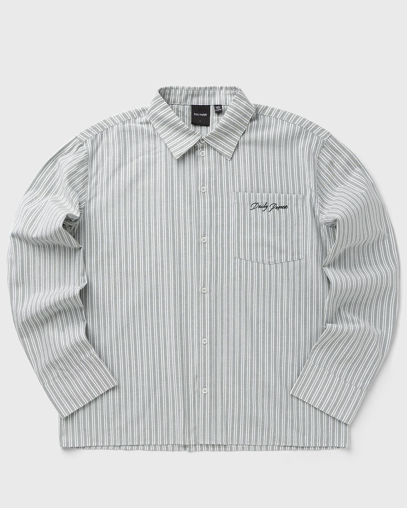 Daily Paper Stripe script ls shirt green