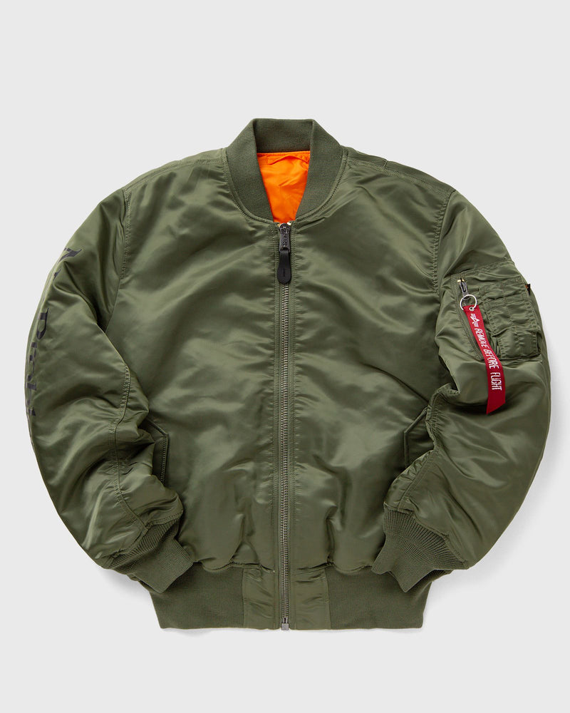 alpha industries X No Problemo No War MA-1 Jacket green