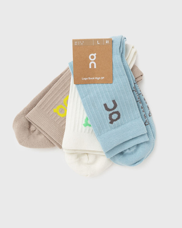On Logo Sock High 3P multi