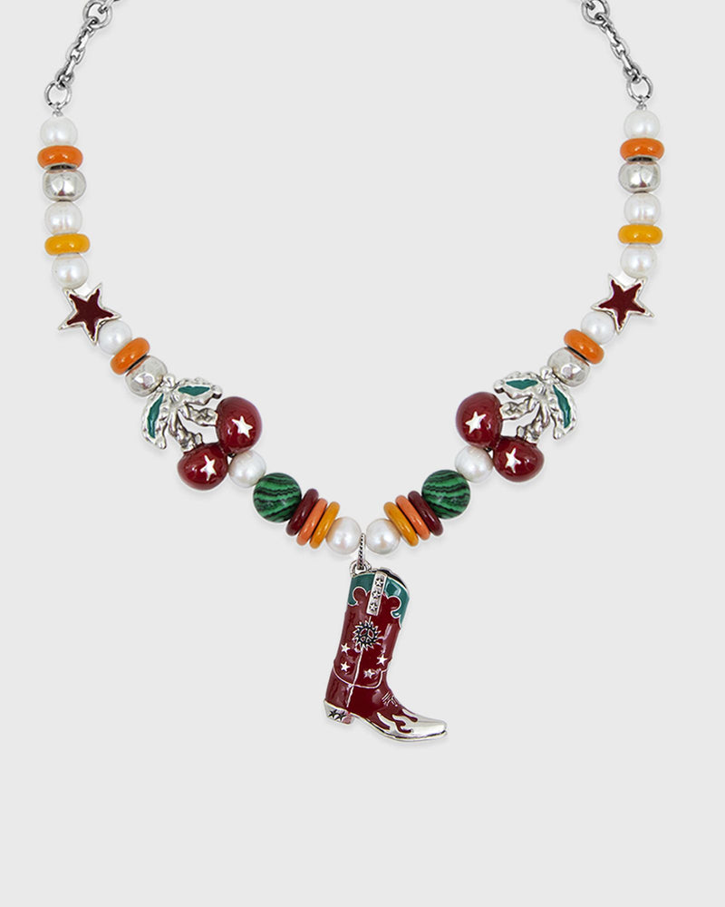 Twojeys Summer Boot Necklace multi