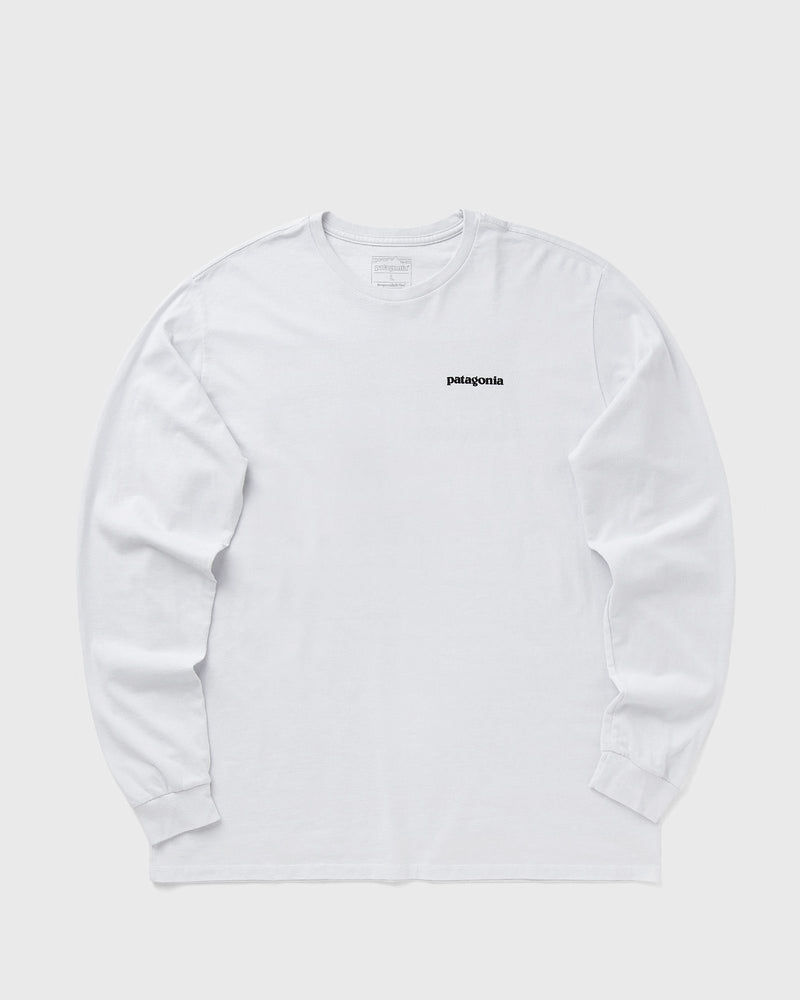Patagonia Long-Sleeved P-6 Logo Responsibili-Tee white