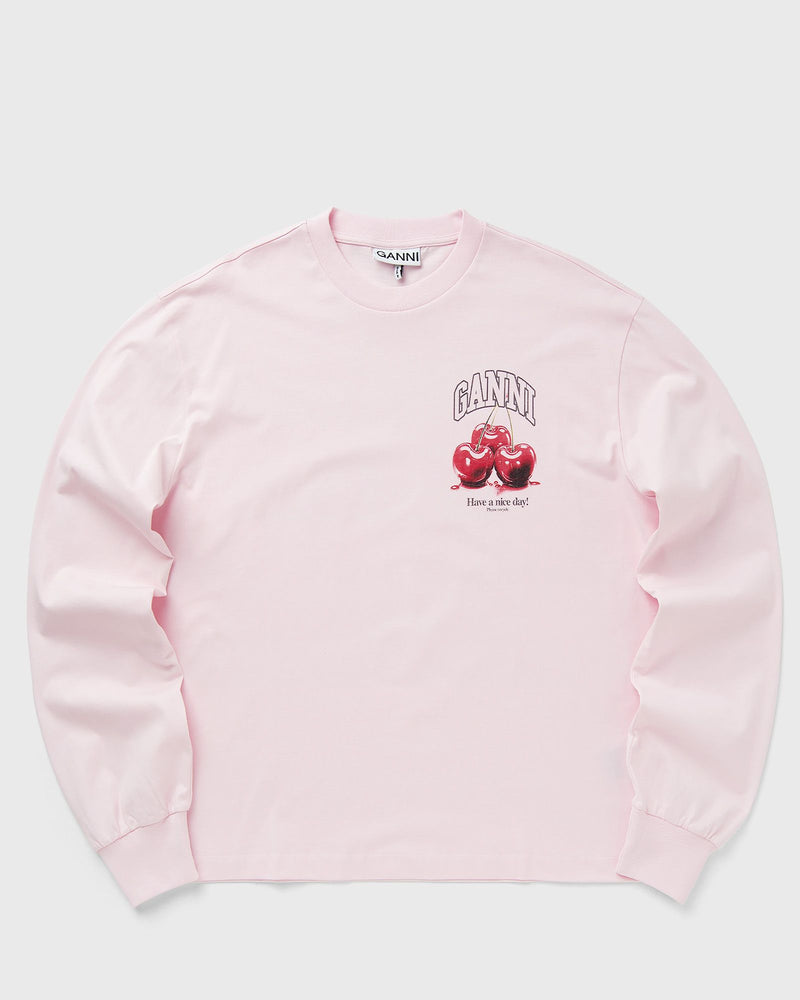 Ganni Basic Cotton Jersey Long Sleeve pink