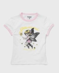 Ganni Basic Cotton Jersey Baby Fit Fairy White
