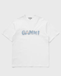 Ganni Heavy Cotton Jersey Relaxed Fit Ganni Emb White