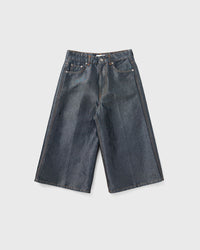 Ganni Shiny Weft Denim Shorts blue