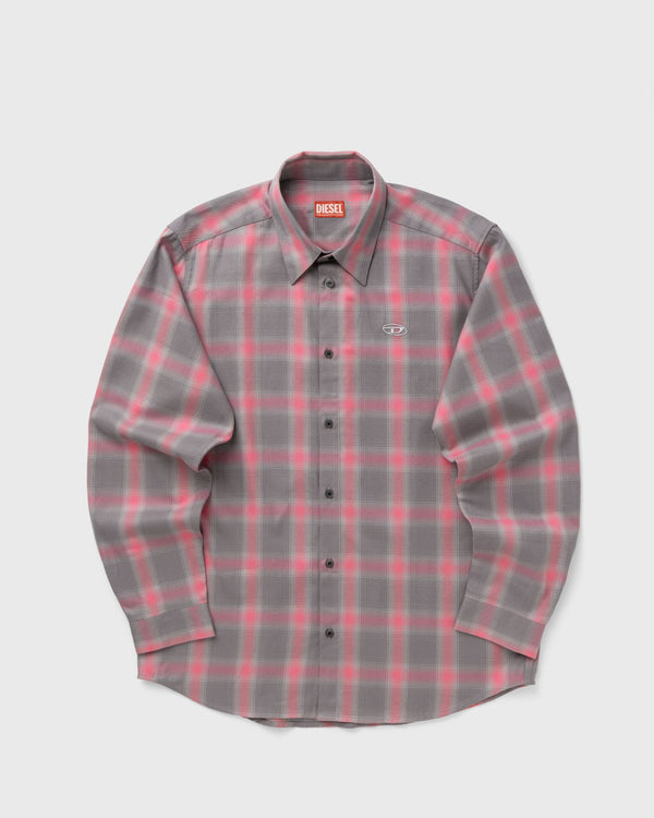 Diesel S-SIMPLY-CHECK-HGBT SHIRT grey|pink
