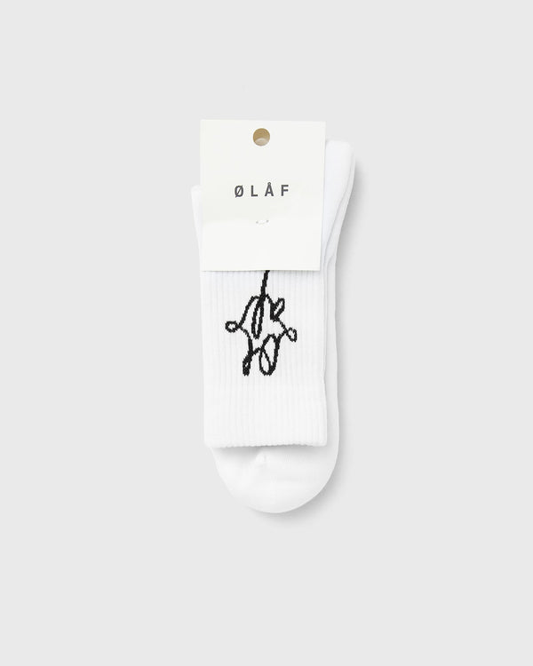 LF MONOGRAM SOCKS white