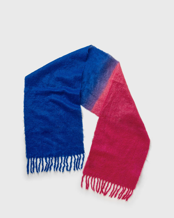 Ganni Mohair Gradient Fringed Scarf multi