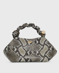 Ganni Bou Bag Small Snake Green