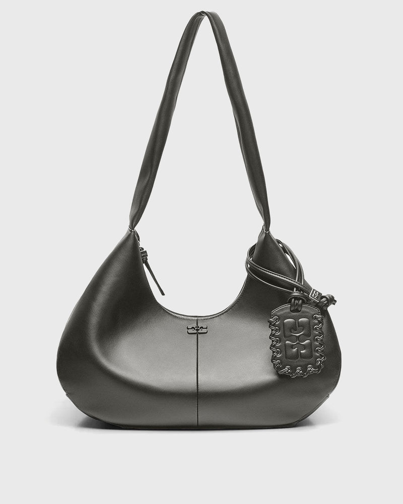 Ganni Ganni Bou Bag Hobo Medium grey