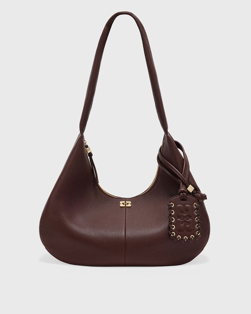 Ganni Hobo Medium Grained brown
