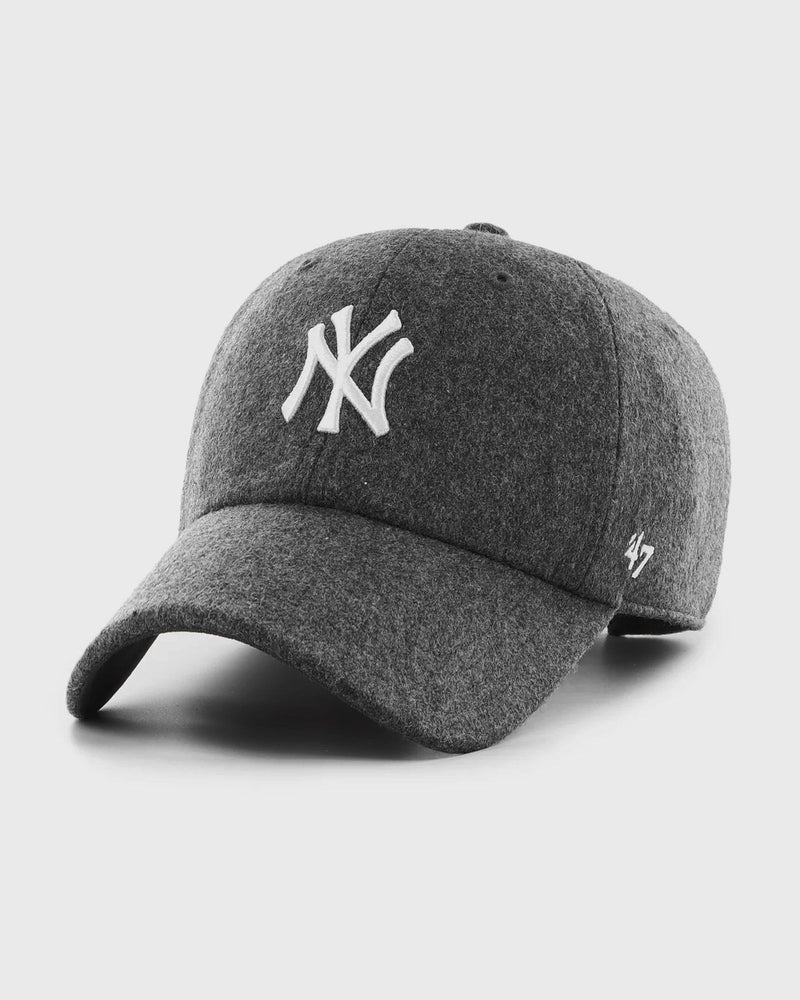 Sporty & Rich Yankees Serif Wool Hat Grey